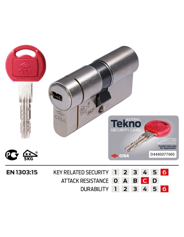 cylinder-astral Κύλινδρος Astral Techno PRO - CISA - Image 1