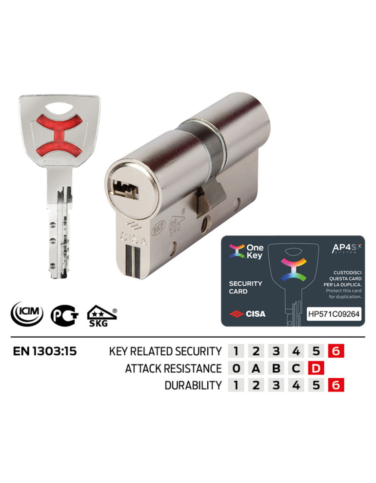 cylinder-cisa-ap3-s-nichel (1) Κύλινδρος AP4S - CISA - Image 1